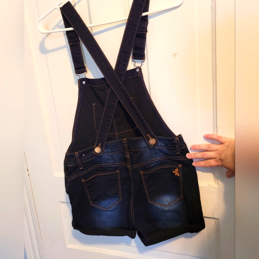 Jean shorts overalls